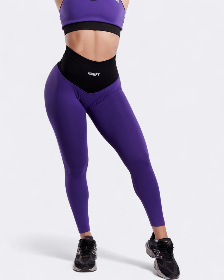 Oasis Bicolor Leggings Push Up - Indaco
