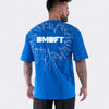 T-shirt Oversize Broken - Blu