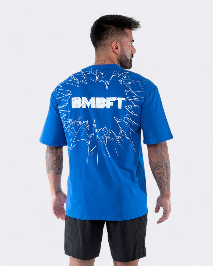 T-shirt Oversize Broken - Blu