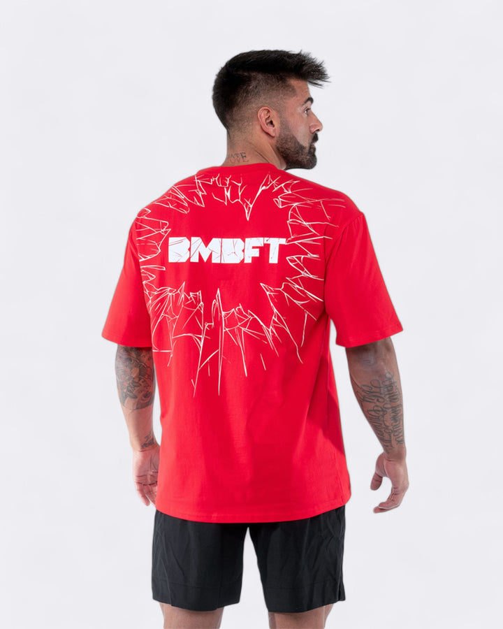 T-shirt Oversize Broken - Rosso