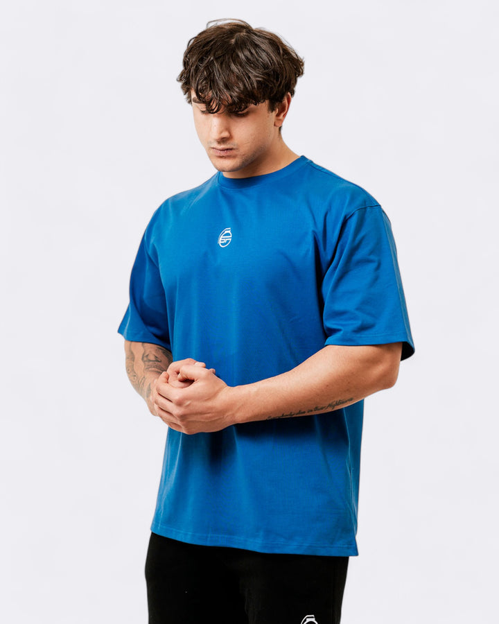 T-shirt Oversize Echo - Blu