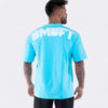 T-shirt Oversize Split - Celeste