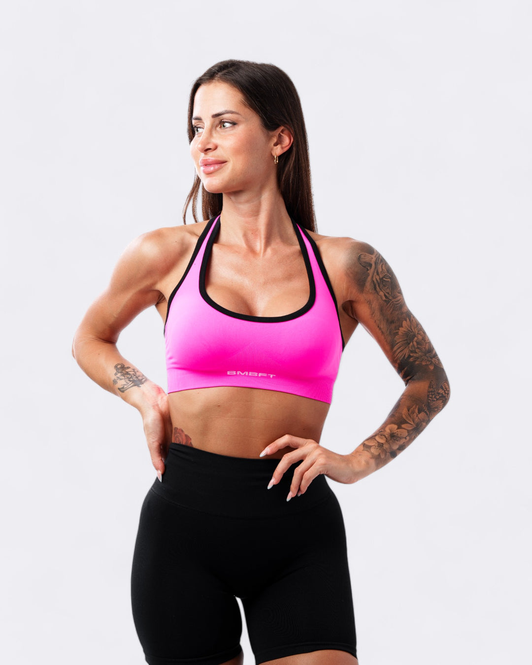 Top Circle Bicolor - Rosa Shock/Nero