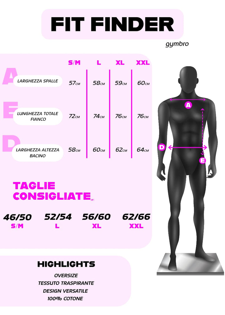 T-shirt Oversize Gymbro - Arancione