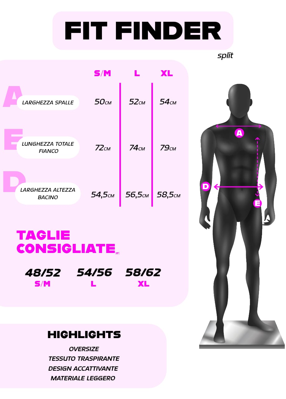 T-shirt Oversize Split - Celeste