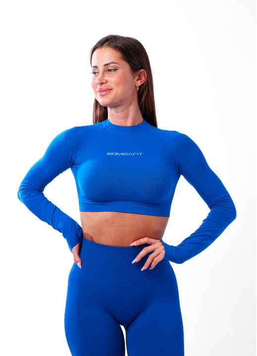 Basic Long Top - Blu Elettrico