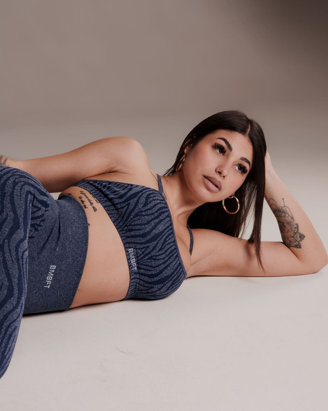 Top Unity Zebra - Blu Notte