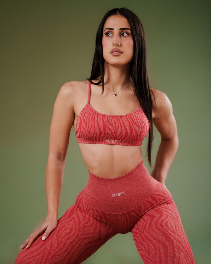 Oasis Leggings Push Zebra - Rosso Aurora