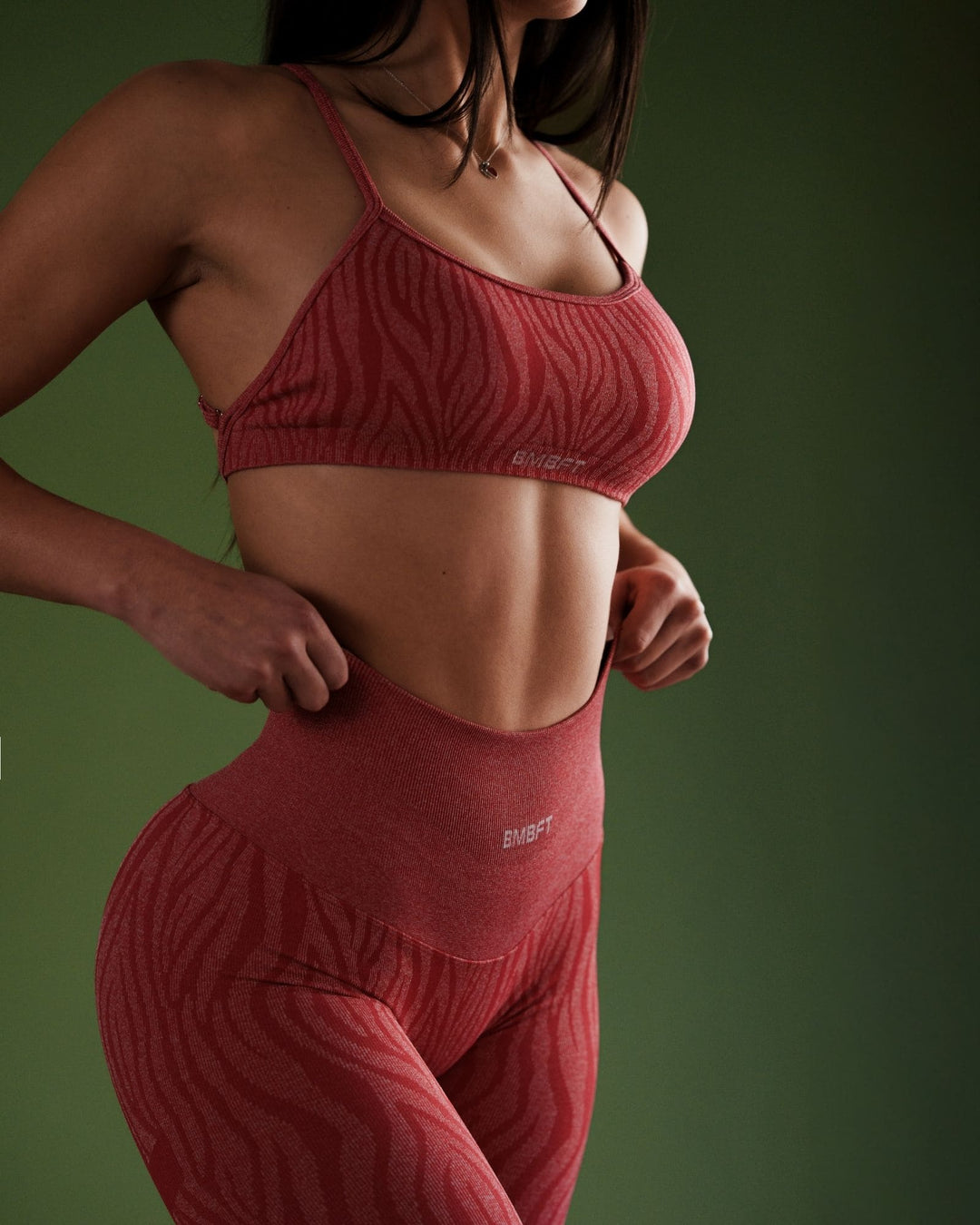 Oasis Leggings Push Zebra - Rosso Aurora