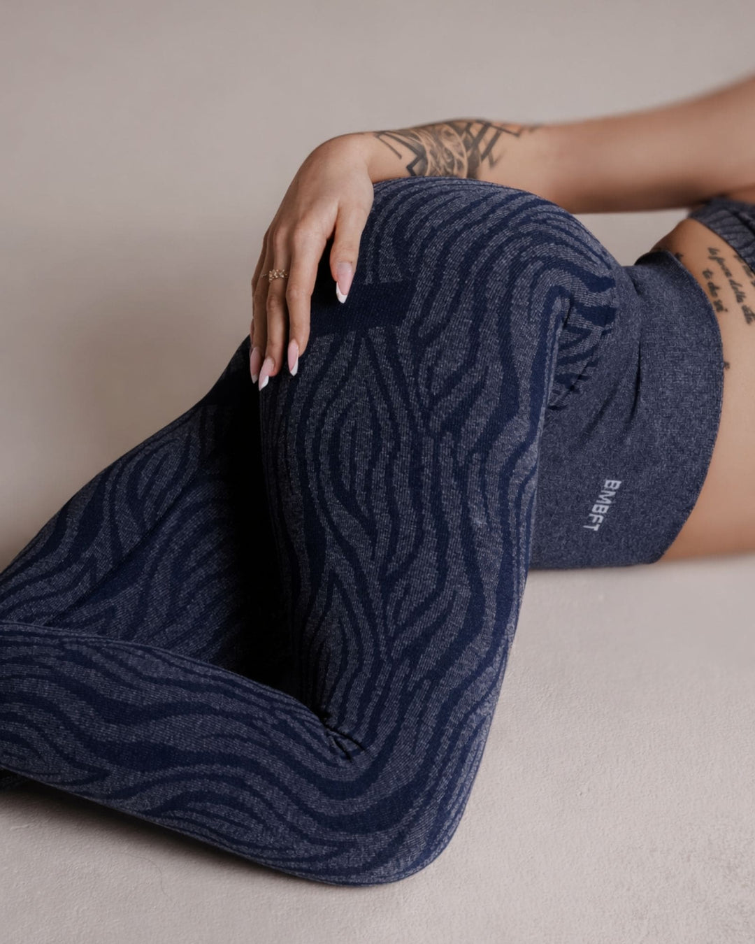 Oasis Leggings Push Zebra - Blu Notte