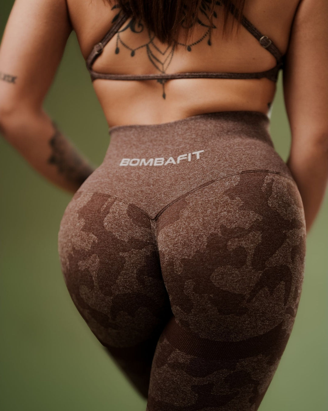 Oasis Leggings Push Up Camo - Marrone