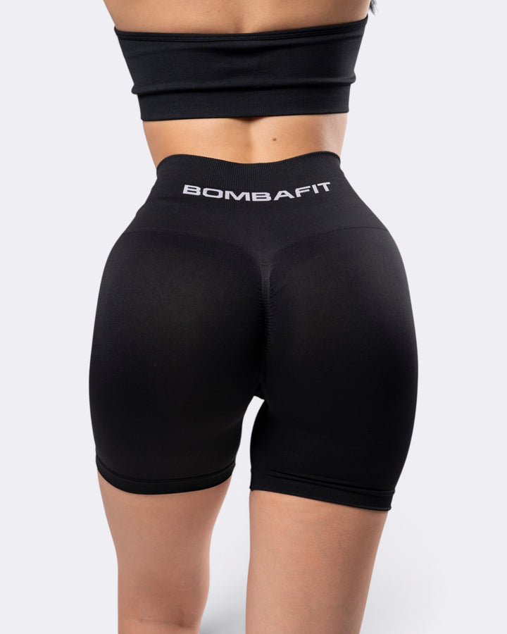 Energy Shorts Leggings Push Up Seamless - Black