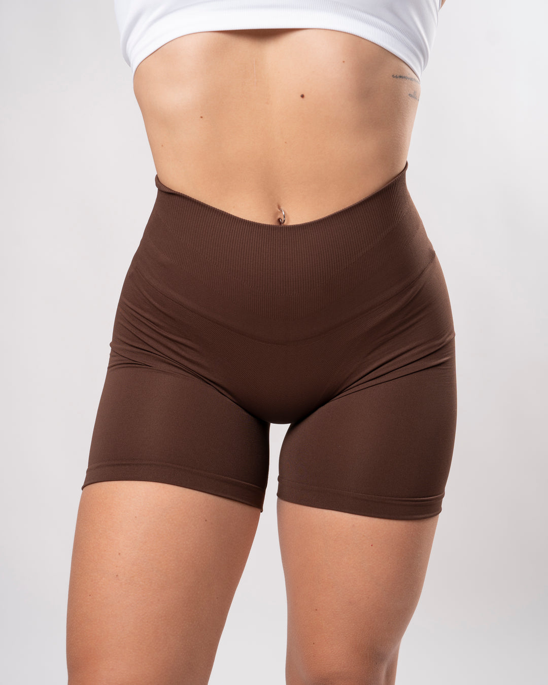 Energy Shorts Leggings Push Up Seamless - Marrone