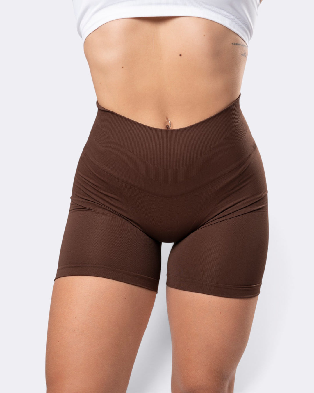 Energy Shorts Leggings Push Up Seamless - Marrone