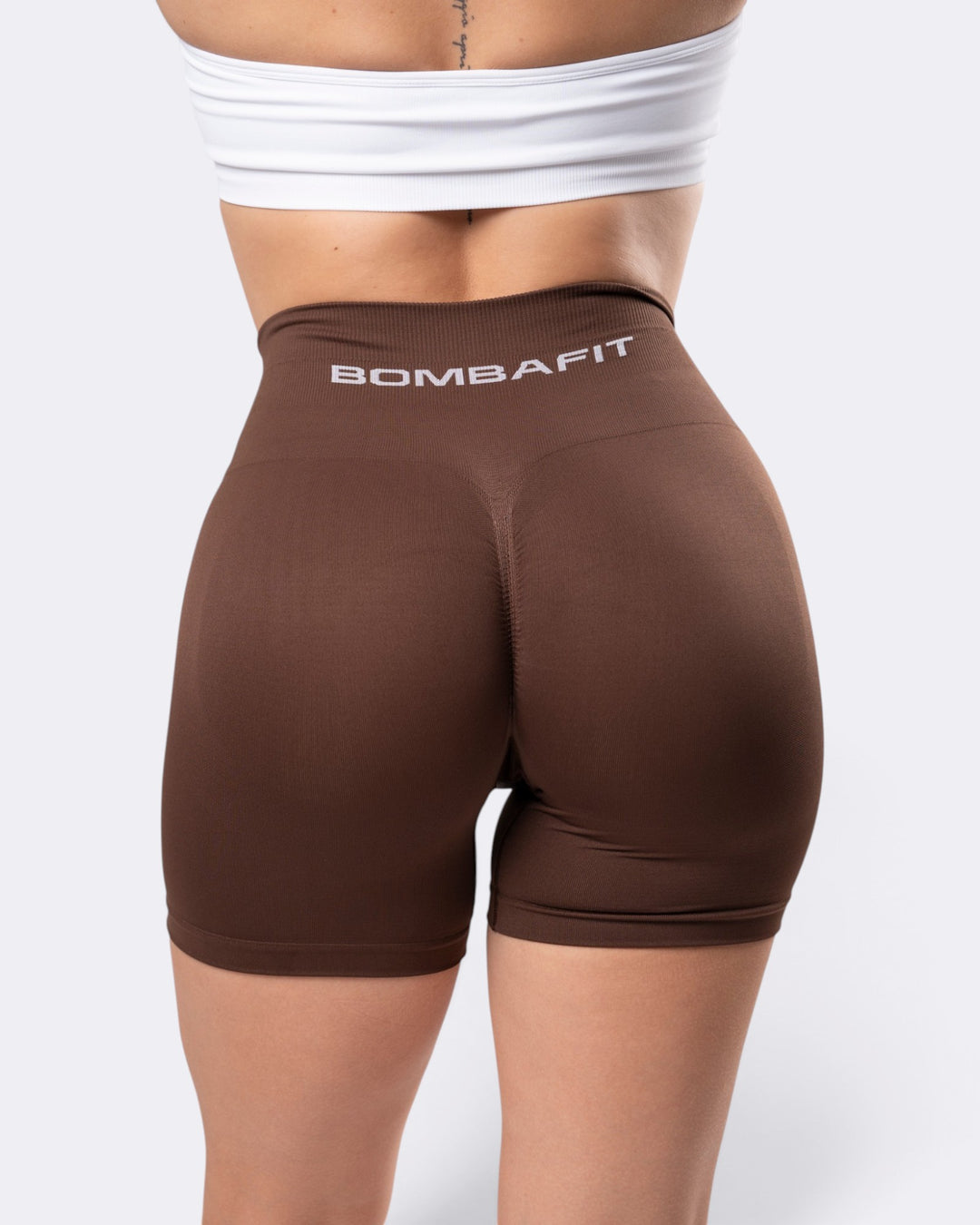 Energy Shorts Leggings Push Up Seamless - Marrone