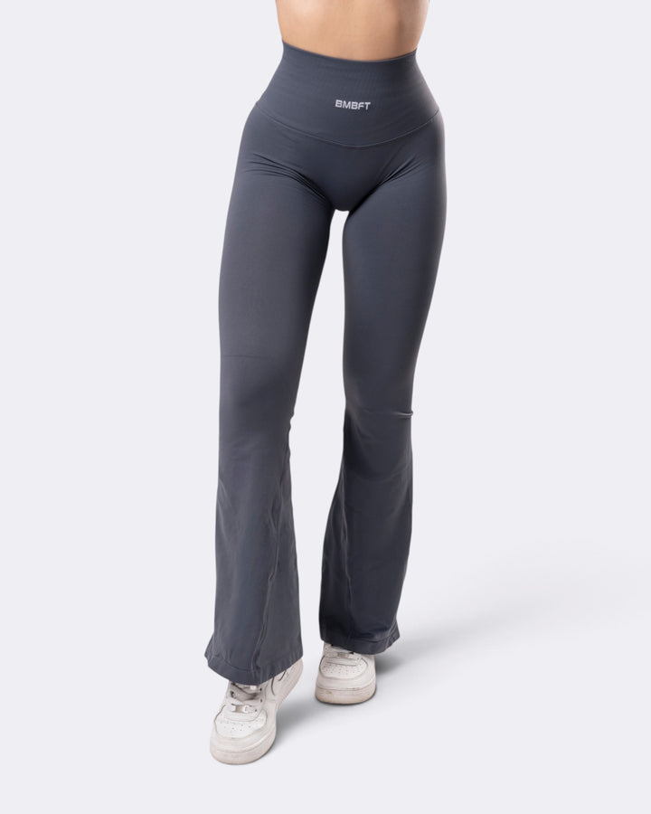 Leggings Oasis Flare Push Up Seamless - Acciaio