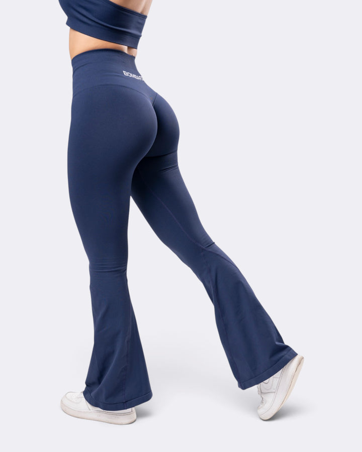 Leggings Oasis Flare Push Up Seamless - Blu Notte