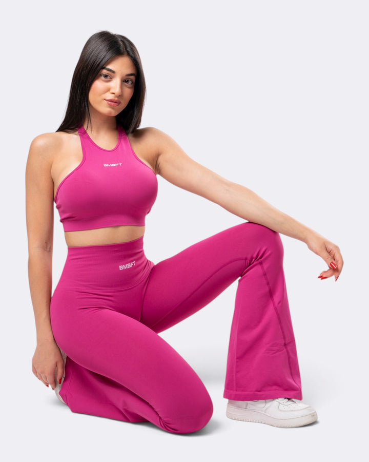 Leggings Oasis Flare Push Up Seamless - Festival Fucsia