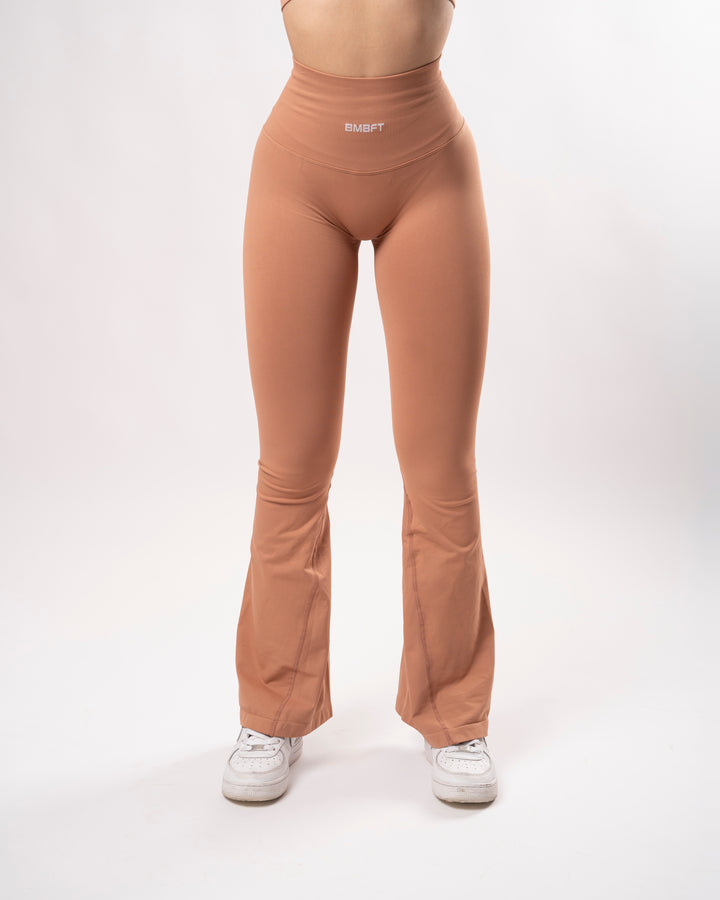 Leggings Oasis Flare Push Up Seamless - Mocha Mousse