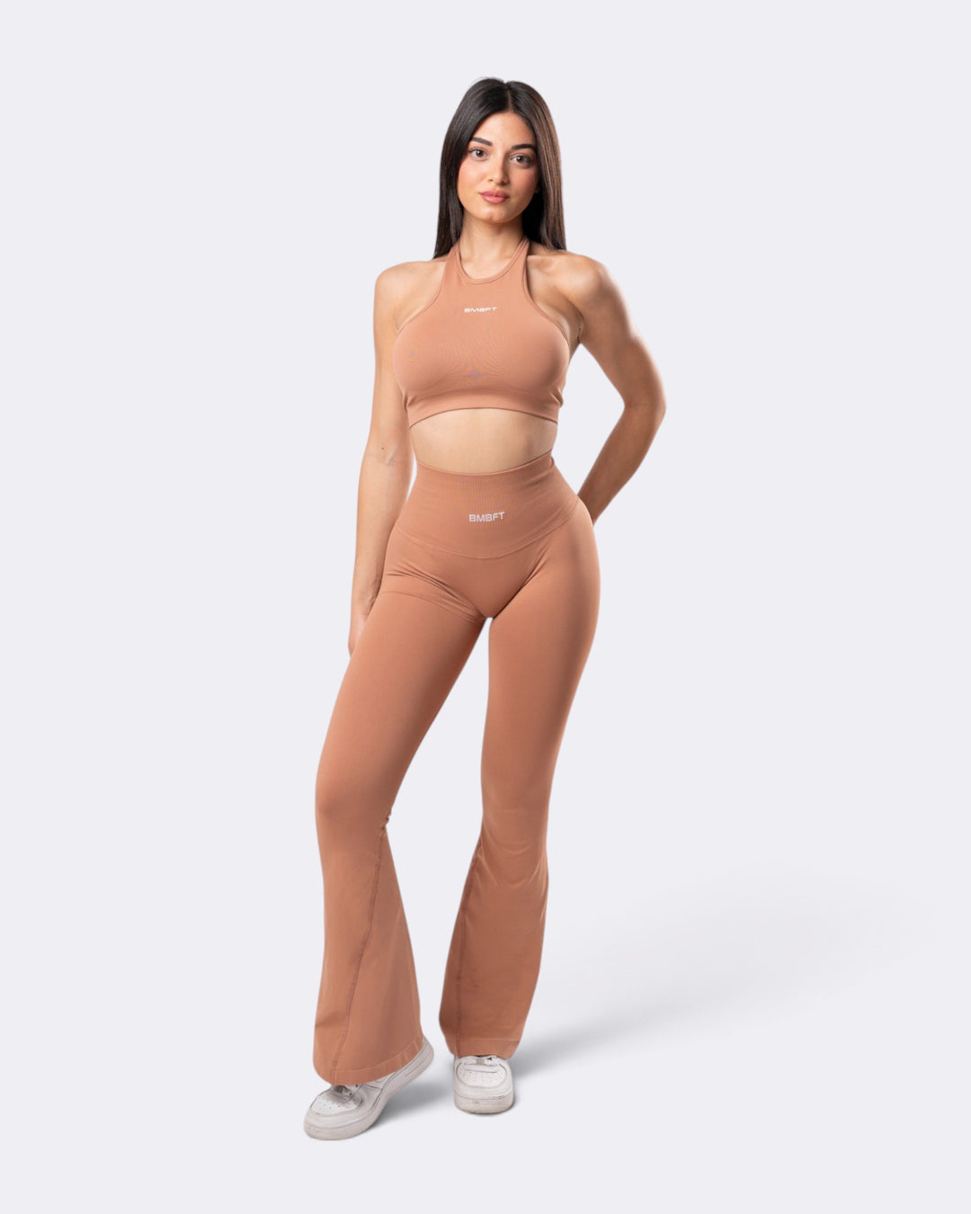 Leggings Oasis Flare Push Up Seamless - Mocha Mousse