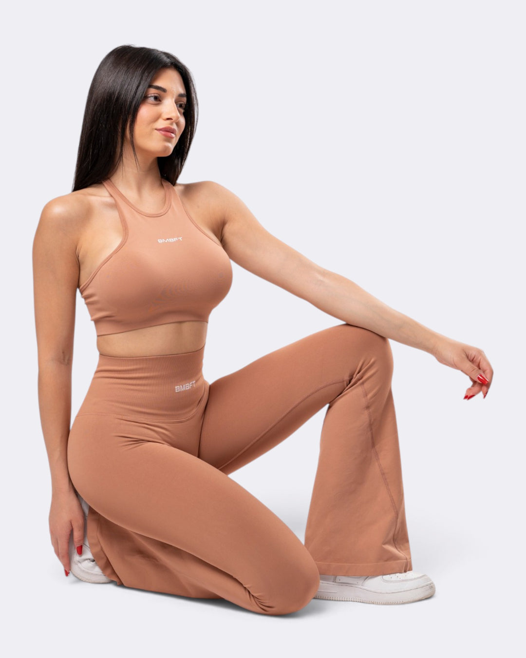 Leggings Oasis Flare Push Up Seamless - Mocha Mousse