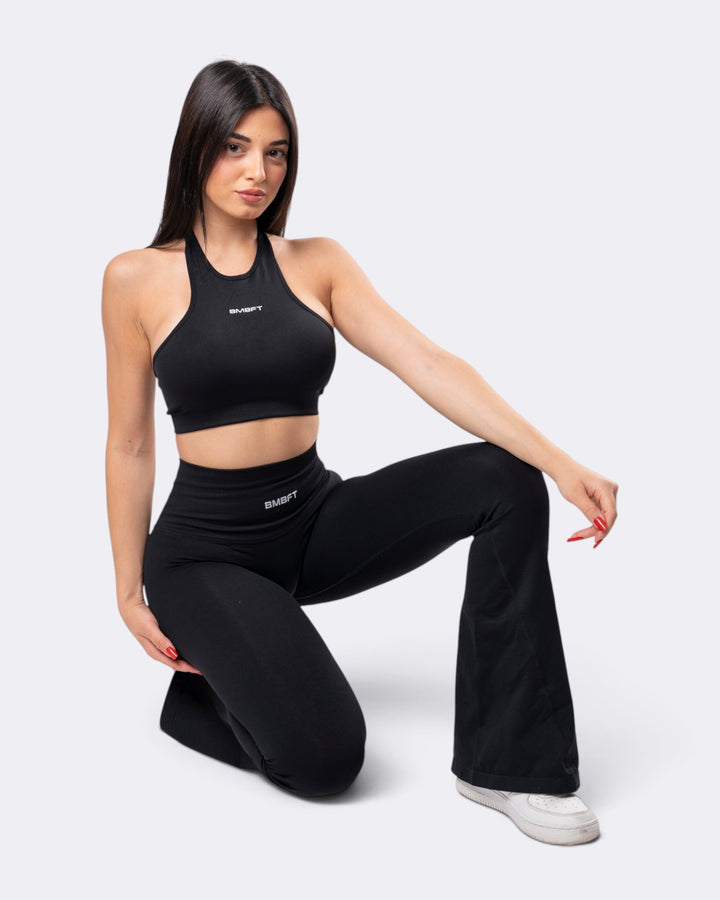 Leggings Oasis Flare Push Up Seamless - Nero