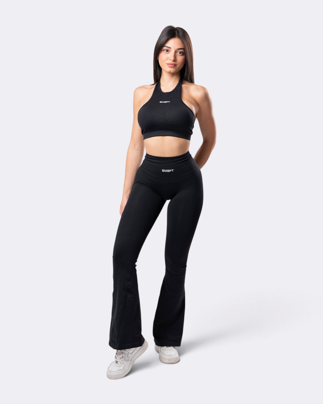 Leggings Oasis Flare Push Up Seamless - Nero
