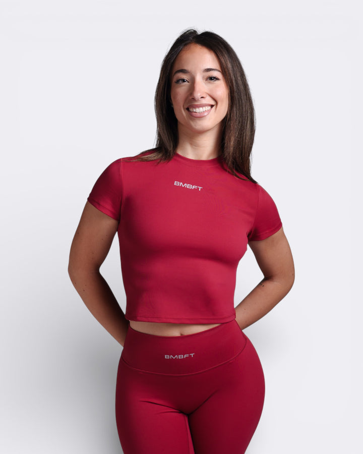 Maglietta Hush Crop - Rosso Scarlet