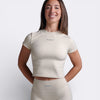 Maglietta Hush Crop - Beige