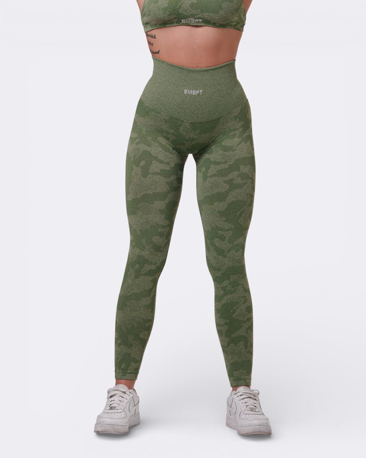 Oasis Leggings Push Up Camo - Verde Militare