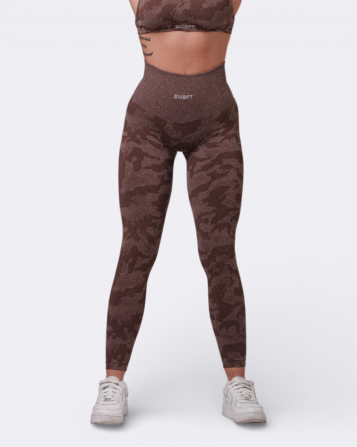 Oasis Leggings Push Up Camo - Marrone