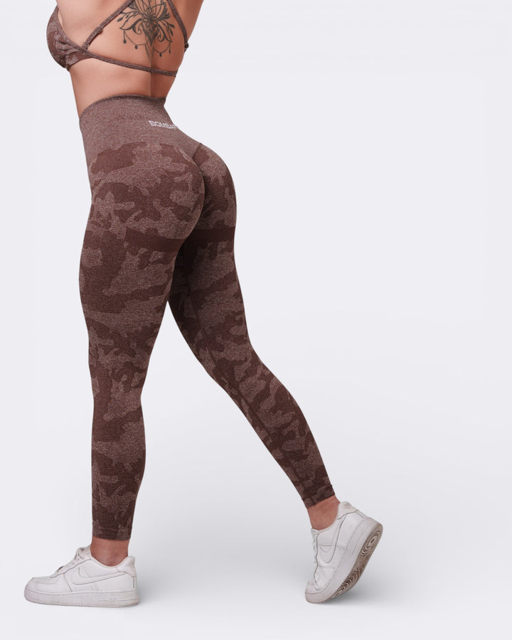 Oasis Leggings Push Up Camo - Marrone