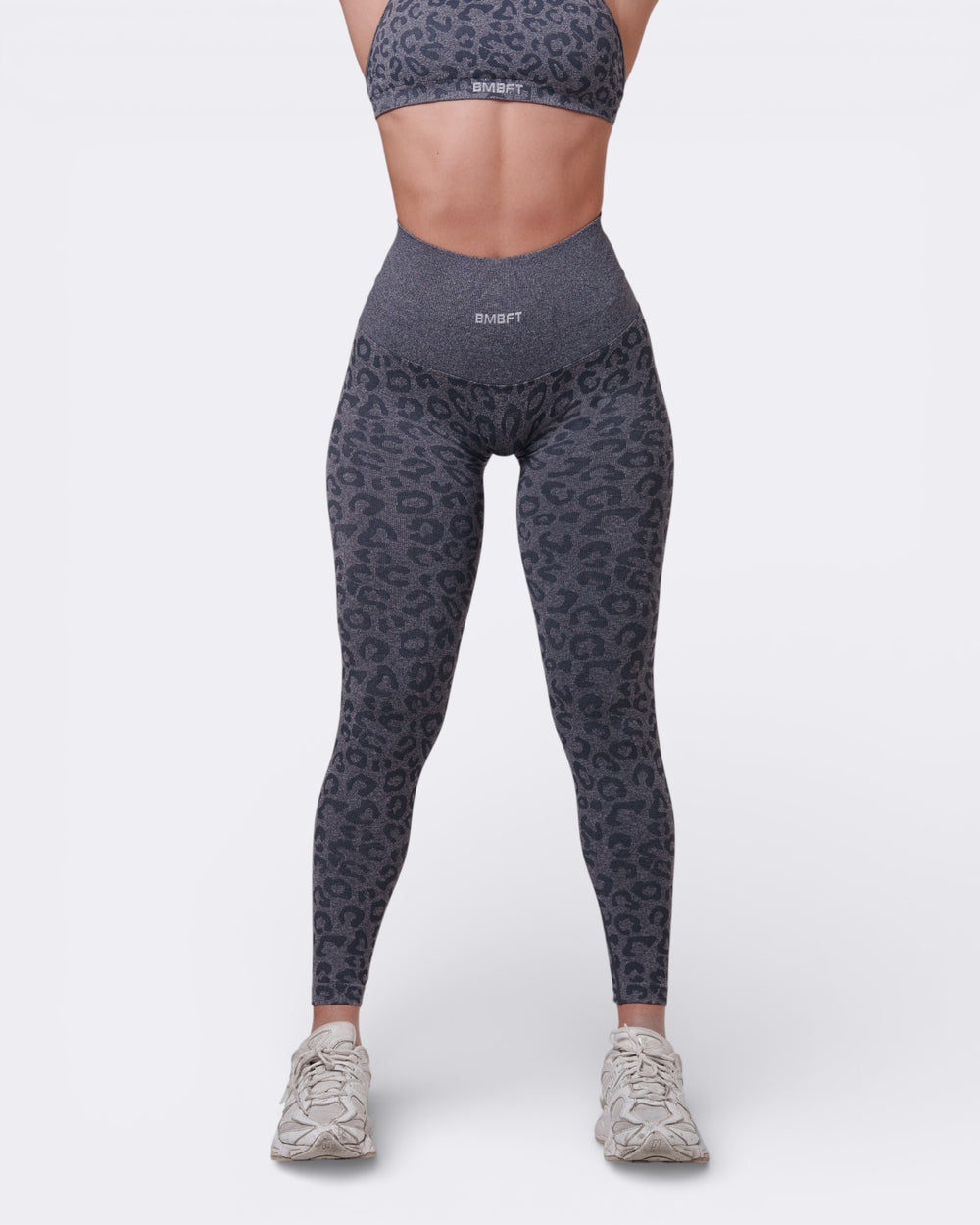 Oasis Leggings Push Up Leopard - Acciaio - Bombafit