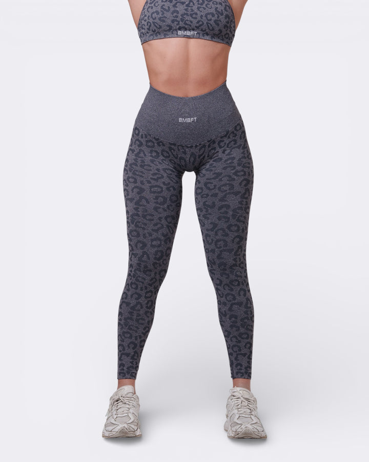 Oasis Leggings Push Up Leopard - Acciaio