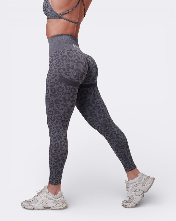 Oasis Leggings Push Up Leopard - Acciaio