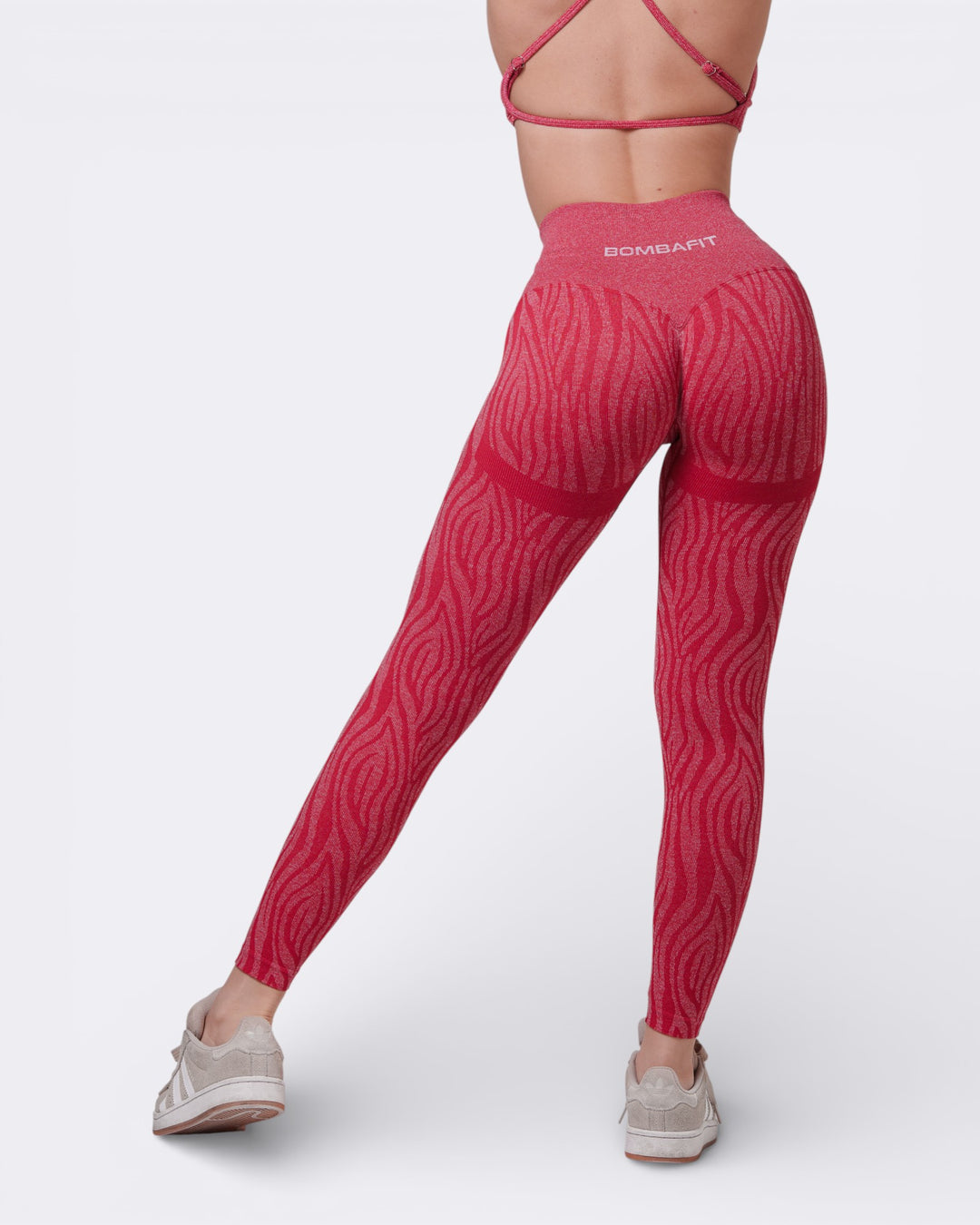 Oasis Leggings Push Zebra - Rosso Aurora