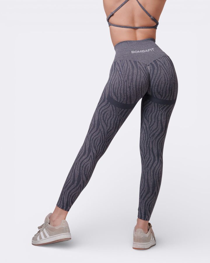 Oasis Leggings Push Zebra - Acciaio