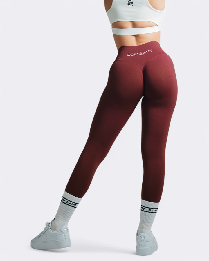 Oasis Leggings Push Up - Bordeaux