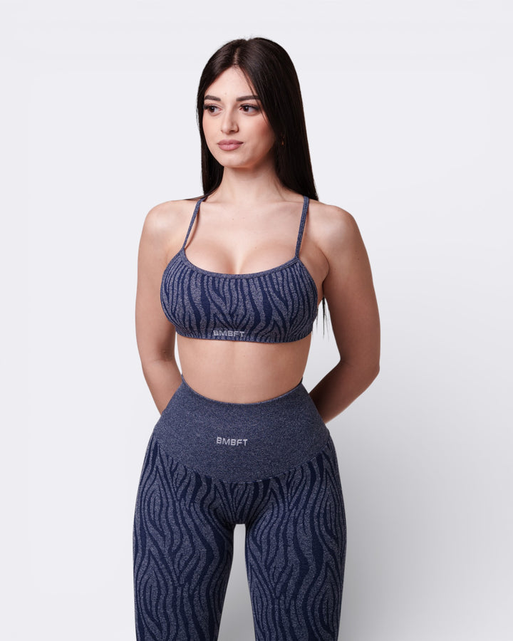 Top Unity Zebra - Blu Notte