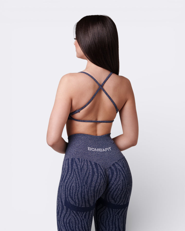 Top Unity Zebra - Blu Notte