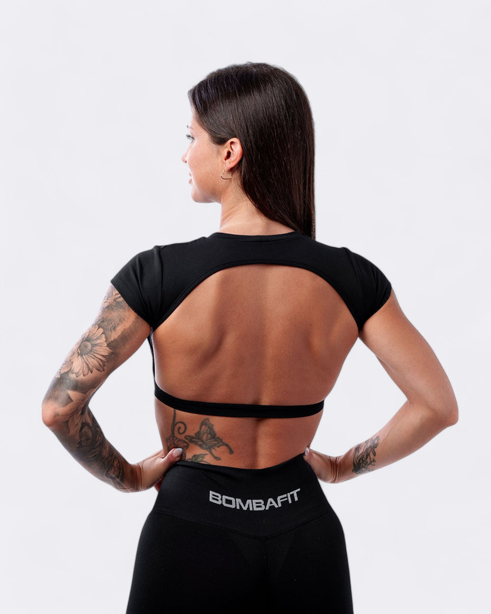 Maglietta Eden Crop - Nero - Bombafit