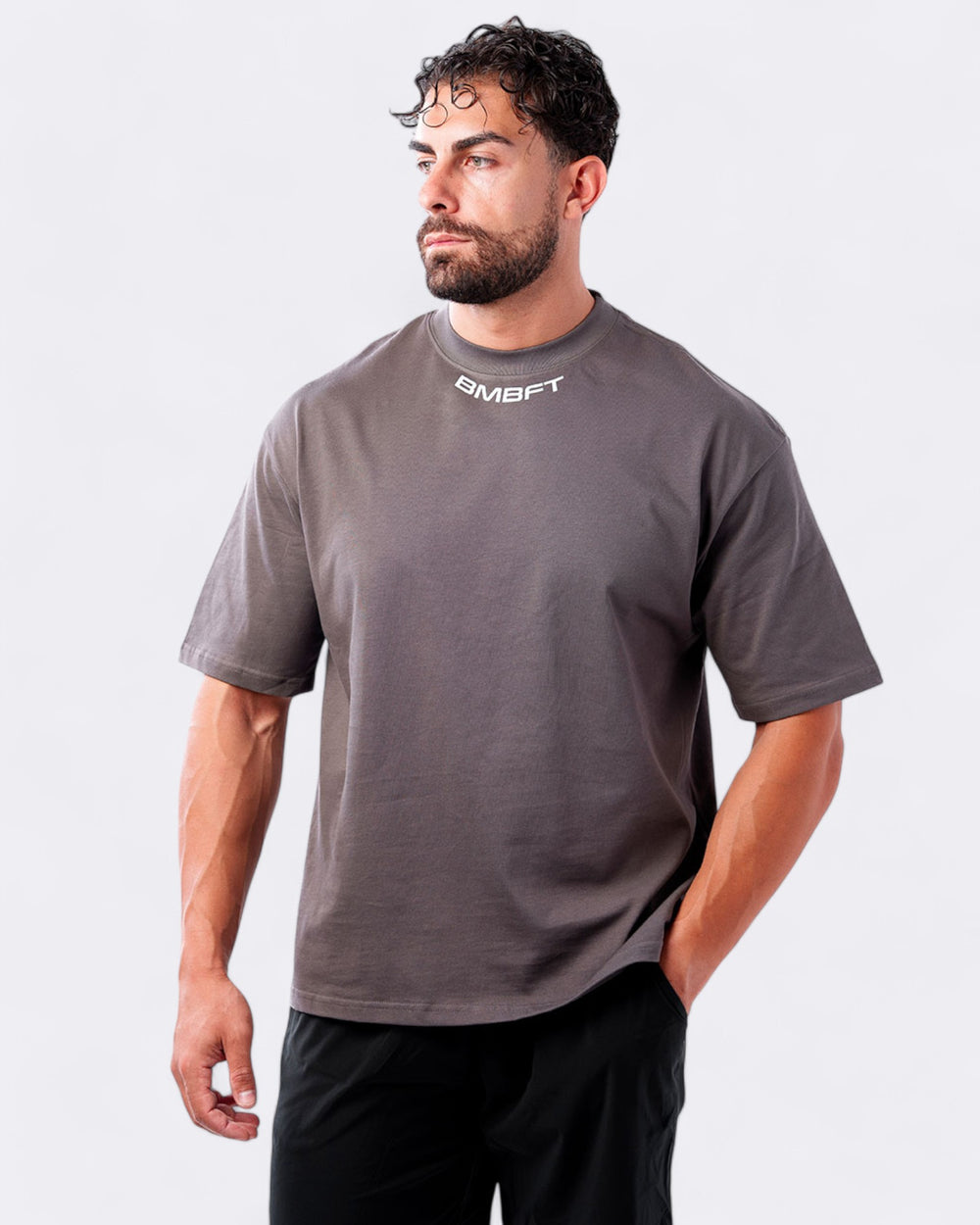 T-shirt Oversize Gymbro - Grigio - Bombafit