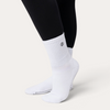 Calzini antiscivolo bianchi Bombafit con suola grip in silicone e polsino a coste per yoga e pilates
