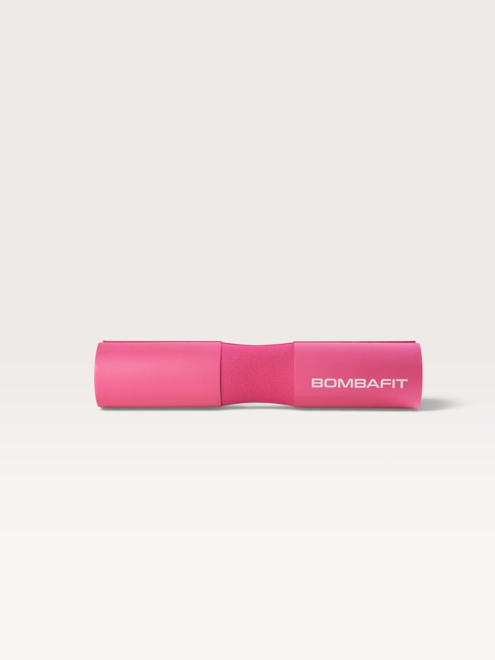 Cuscinetto imbottito per bilanciere Bombafit di colore fucsia per sollevamento pesi e squat
