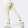 Leggings Bombafit Arya Seamless a vita alta color giallo soft, tessuto tecnico traspirante ed elastico