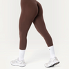 Leggings Bombafit Arya Seamless marroni a vita alta con effetto push-up, realizzati in tessuto tecnico traspirante