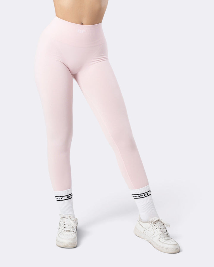 Leggings Bombafit Arya Seamless a vita alta color rosa fairy, tessuto tecnico traspirante ed elastico
