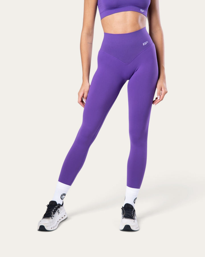 Leggings Bombafit Nyx Push Up Seamless viola a vita alta con design modellante per allenamento