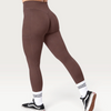 Leggings Bombafit Sense marroni a vita alta con effetto push-up, tasche laterali e tessuto elasticizzato