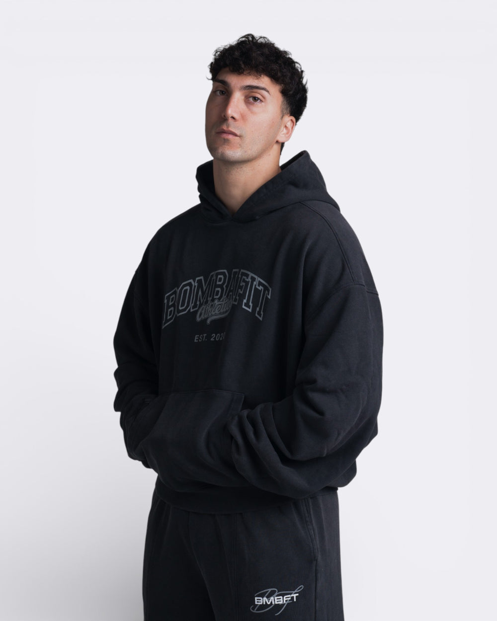 Hoodie Dark Era - Grigio Slavato - Bombafit